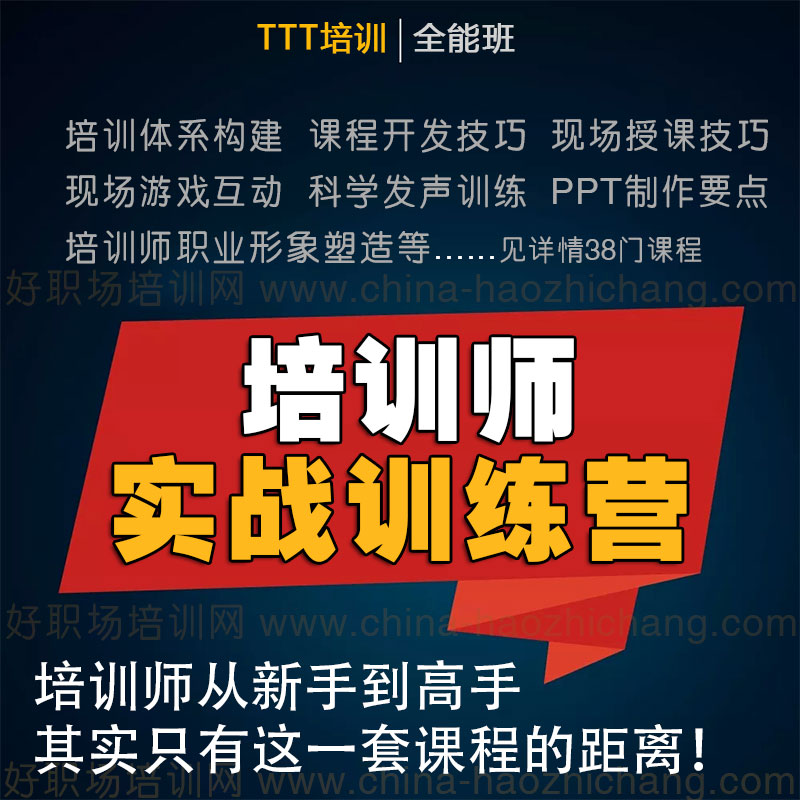 TTT/PTT培训视频教程企业内训师讲师培训授课技巧提升课程